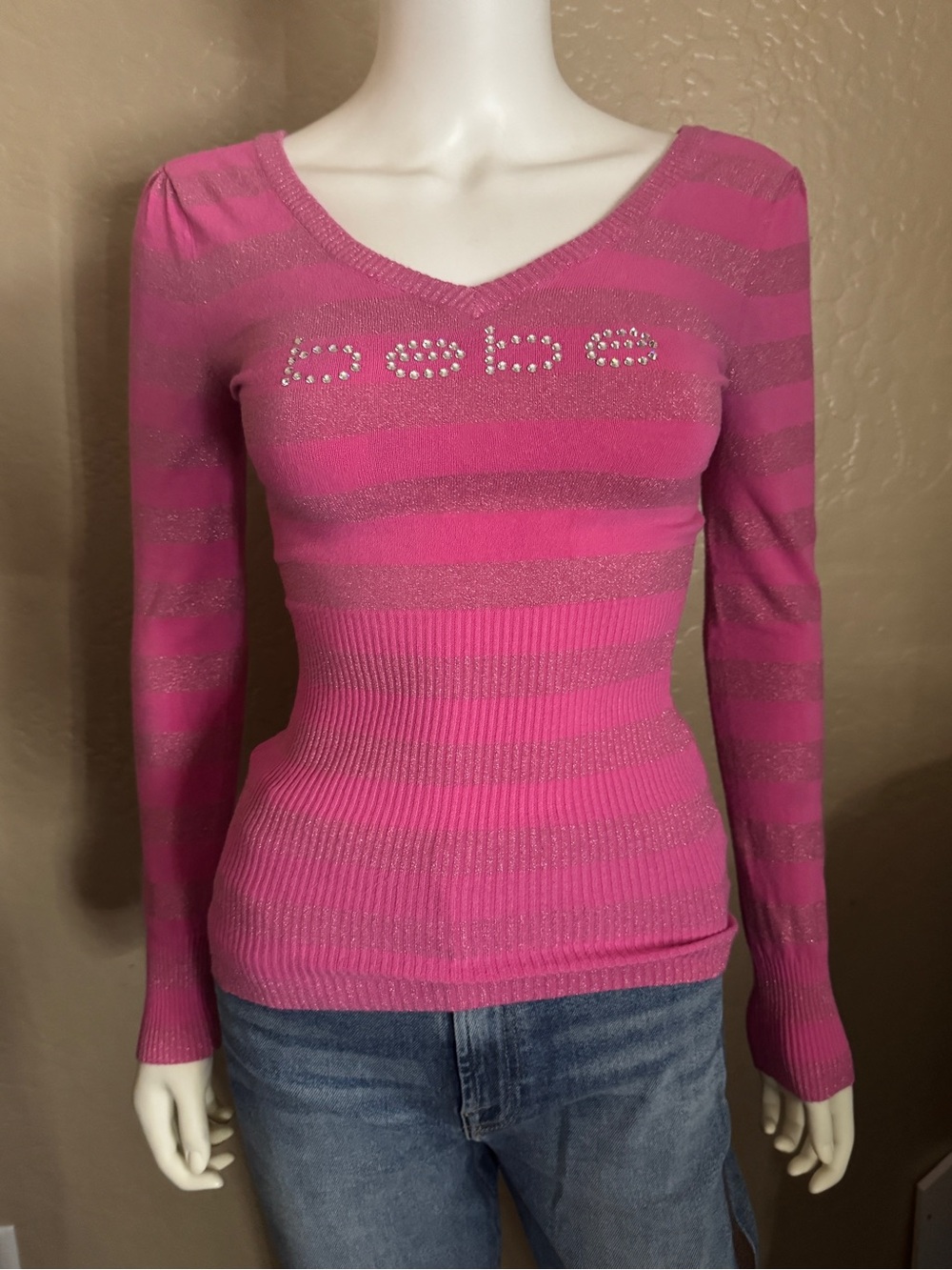 Bebé pink long sleeve top medium